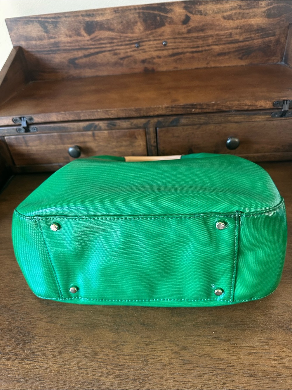 Kate Spade Treesh Fulton Street Pine Green Satchel Bag - Picture 7 of 12